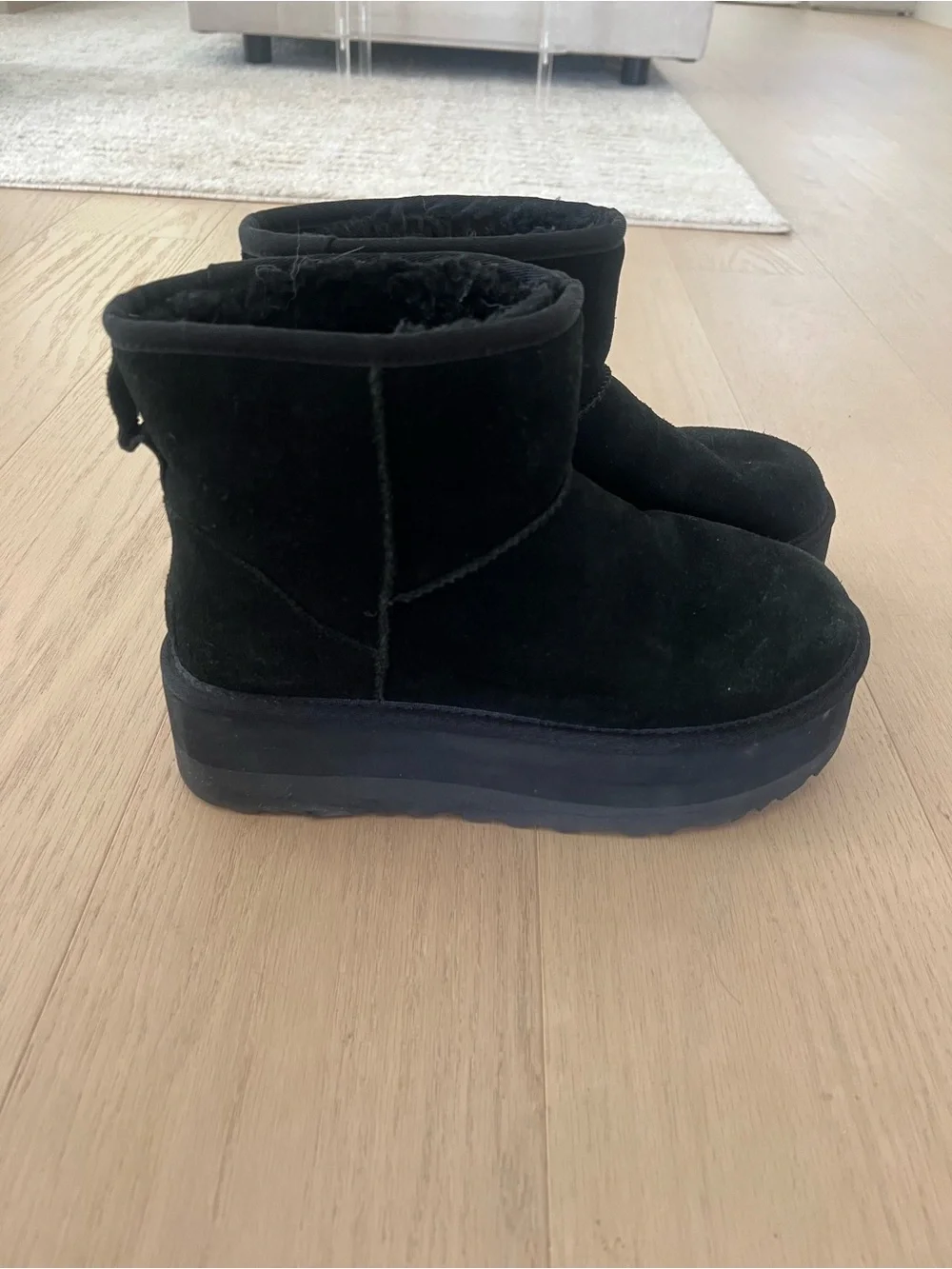 UGG Black Platform Boots